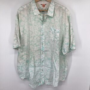 Men's Tommy Bahama Relax 100% Linen marled short sleeved Camp Shirt 2XL‎